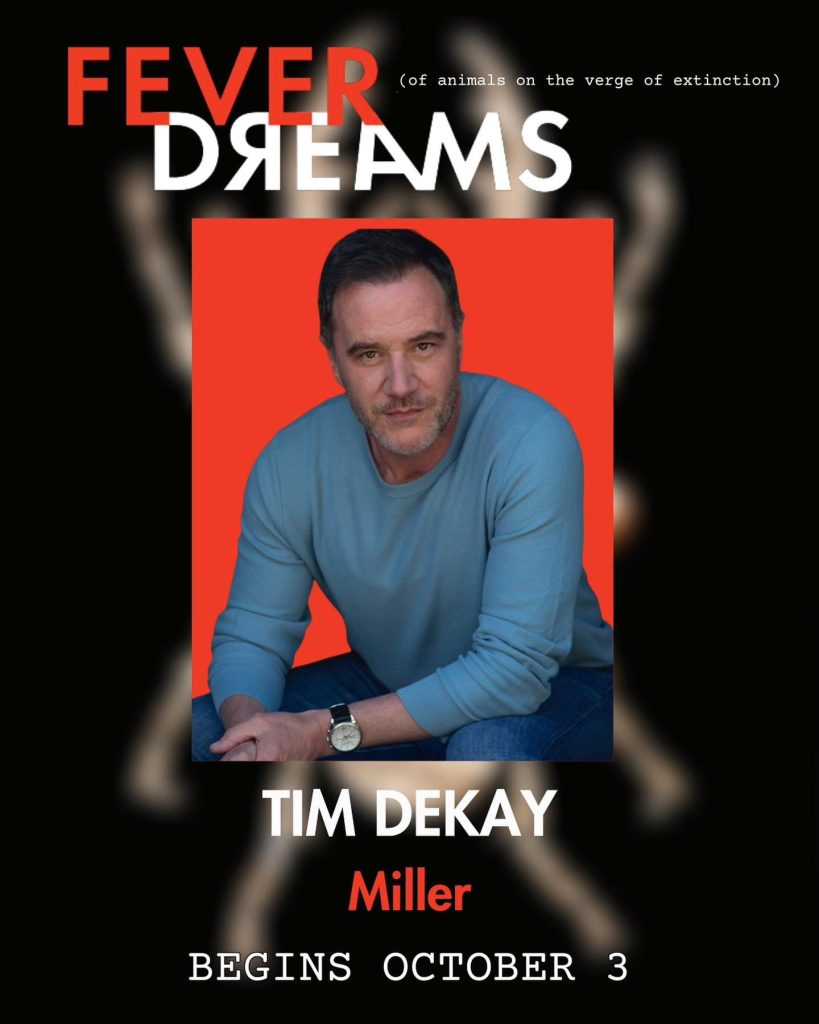 Tim DeKay in Fever Dreams, Theaterworks Hartford. Image from Theaterworks Hartford Instagram.