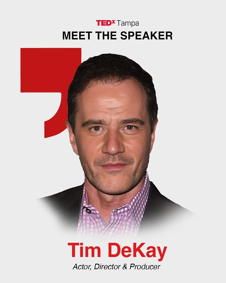 Tim DeKay post from TEDxTampa's Instagram account.